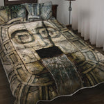 Mayan Stone Print Quilt Bed Set