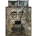 Mayan Stone Print Quilt Bed Set