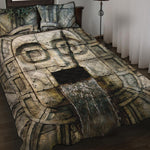 Mayan Stone Print Quilt Bed Set