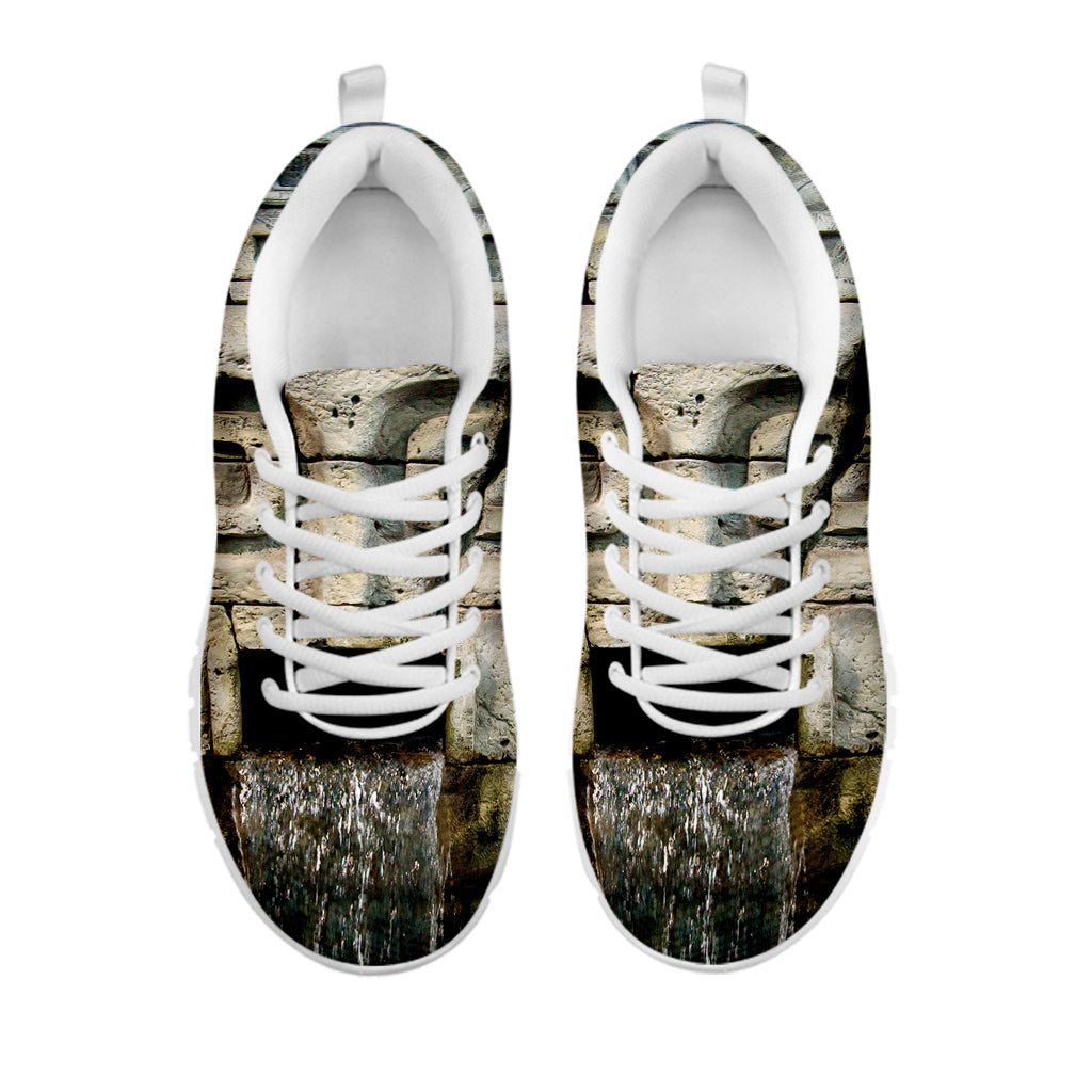 Mayan Stone Print White Sneakers