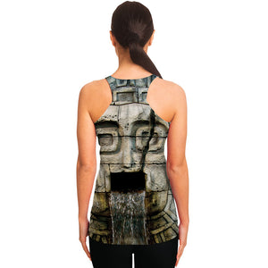 Mayan Stone Print Women's Racerback Tank Top