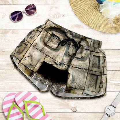 Mayan Stone Print Women's Shorts