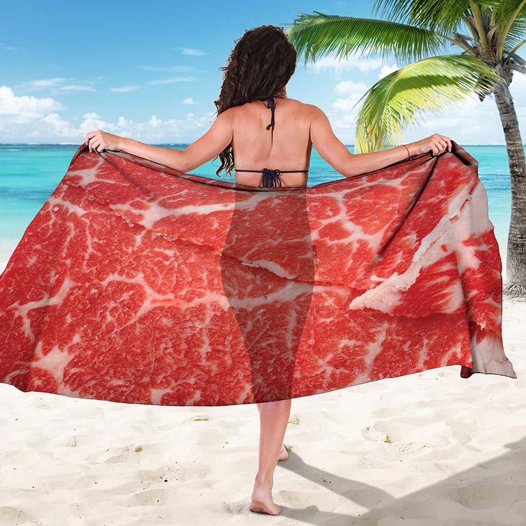 Meat Print Beach Sarong Wrap