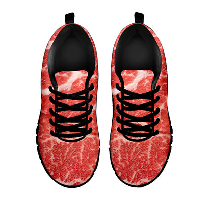 Meat Print Black Sneakers