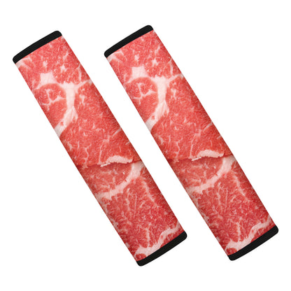 Meat Print Car Seat Belt Covers