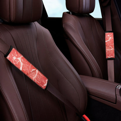 Meat Print Car Seat Belt Covers