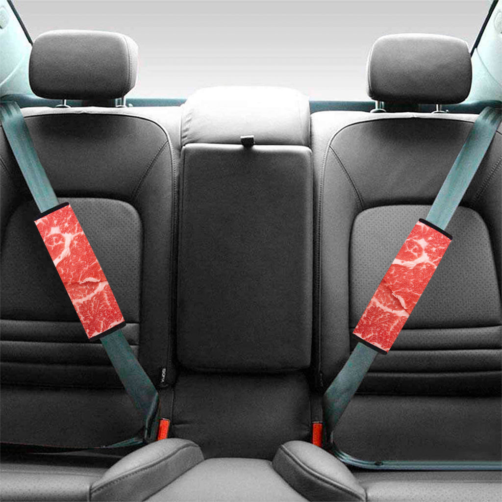 Meat Print Car Seat Belt Covers