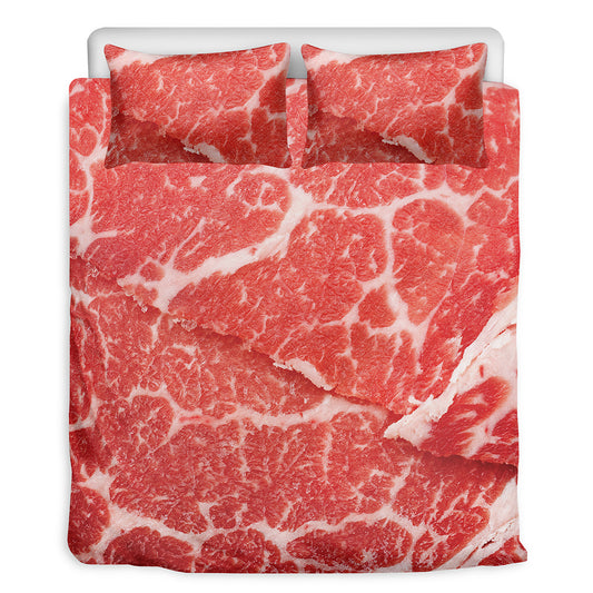 Meat Print Duvet Cover Bedding Set