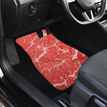 Meat Print Front and Back Car Floor Mats