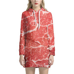 Meat Print Hoodie Dress