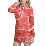 Meat Print Hoodie Dress
