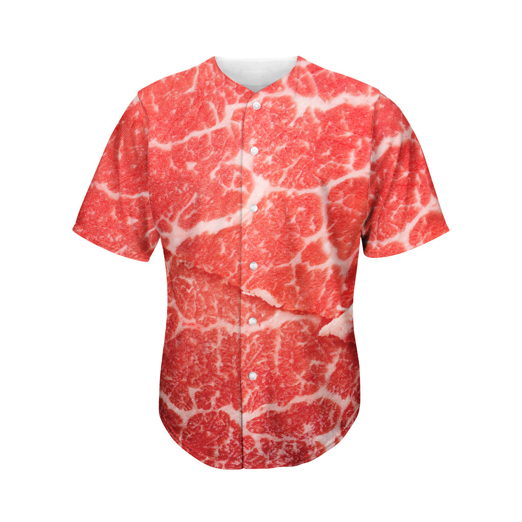 Meat Print Men's Baseball Jersey