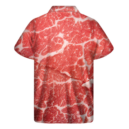 Meat Print Men's Short Sleeve Shirt