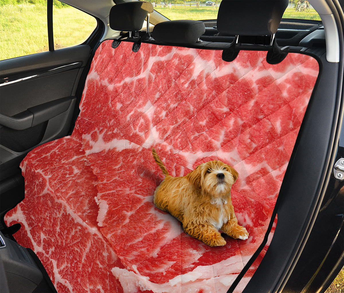 Meat Print Pet Car Back Seat Cover