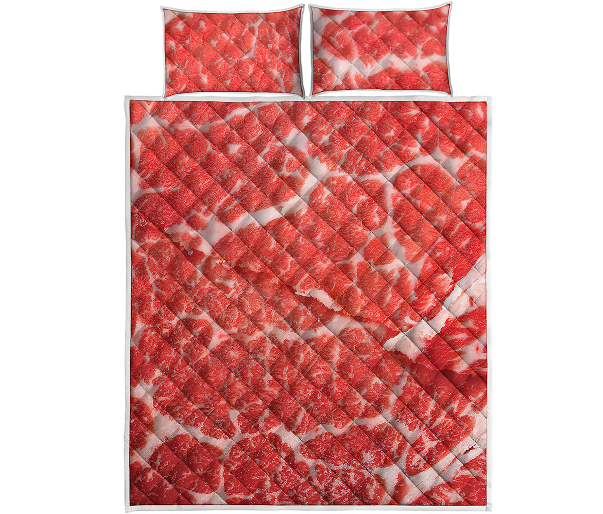 Meat Print Quilt Bed Set