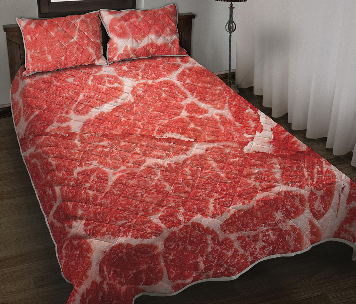 Meat Print Quilt Bed Set