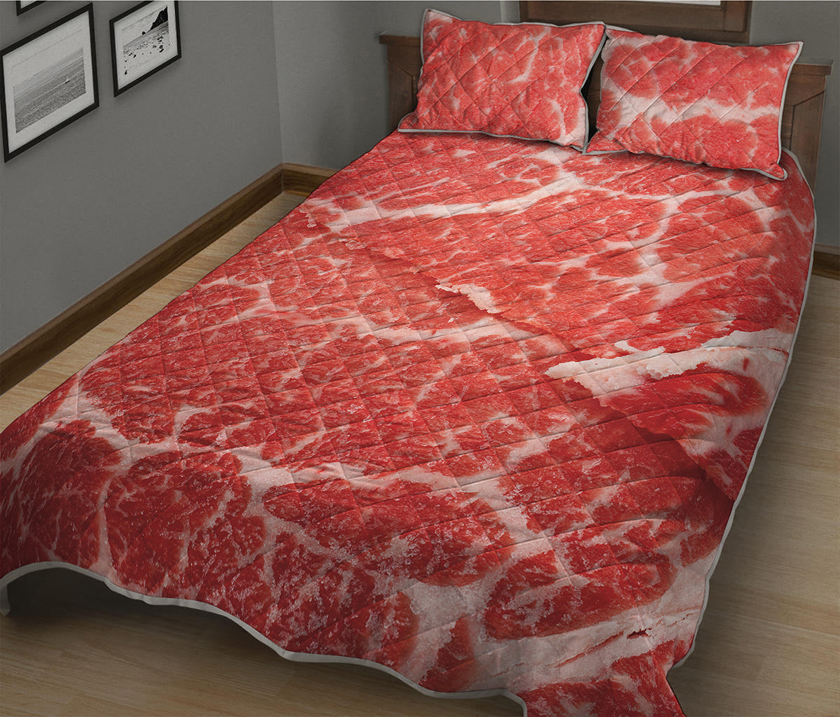 Meat Print Quilt Bed Set