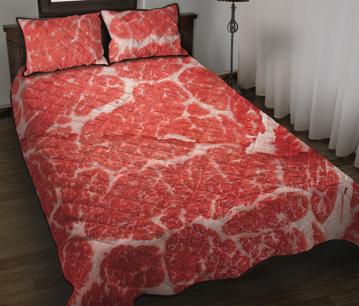 Meat Print Quilt Bed Set