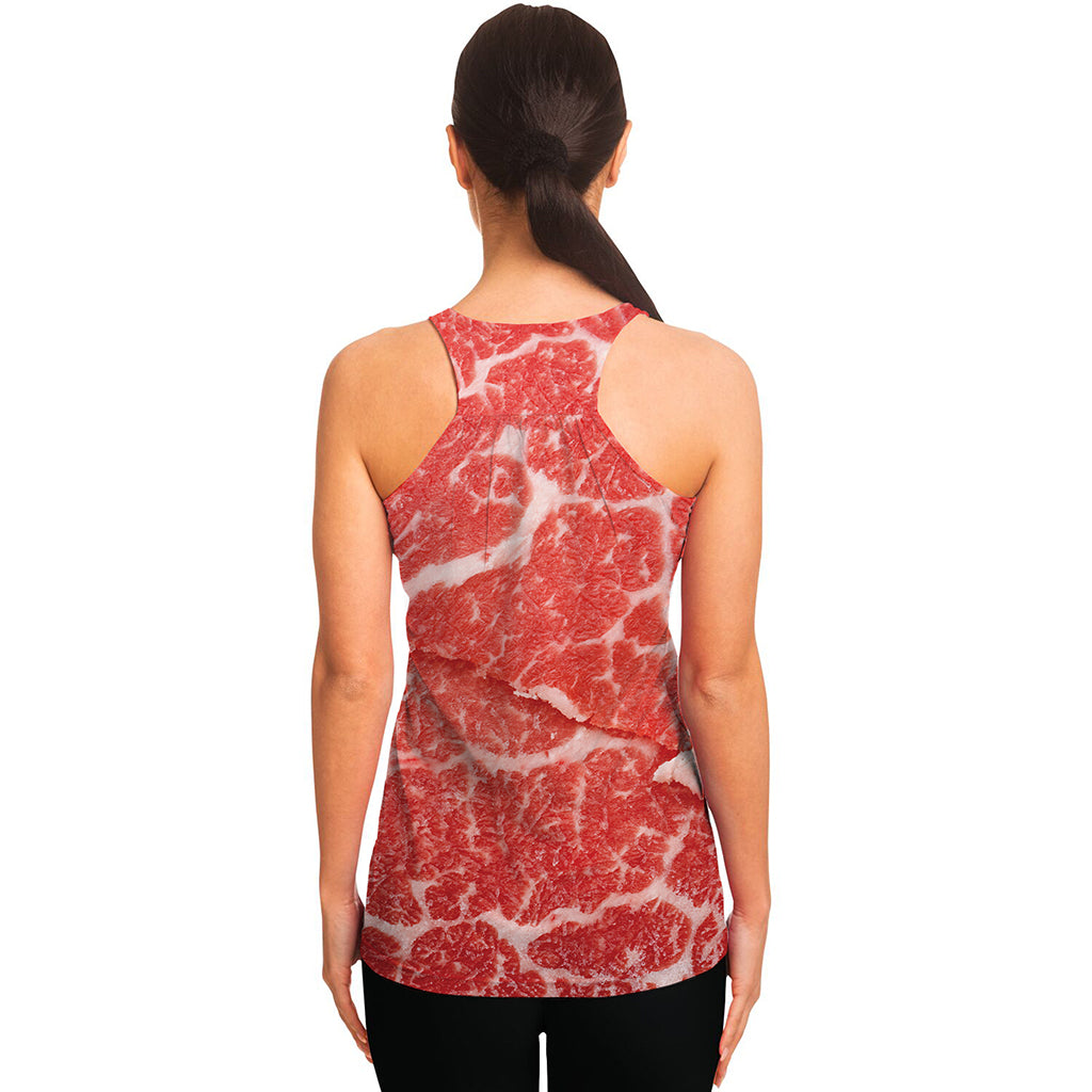 Meat Print Women's Racerback Tank Top
