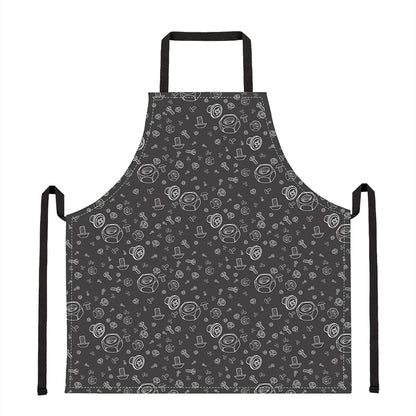 Mechanic Nuts and Bolts Pattern Print Apron