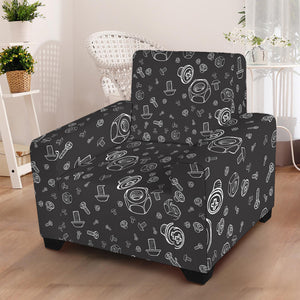 Mechanic Nuts and Bolts Pattern Print Armchair Slipcover