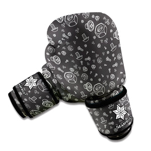 Mechanic Nuts and Bolts Pattern Print Boxing Gloves