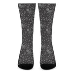 Mechanic Nuts and Bolts Pattern Print Crew Socks