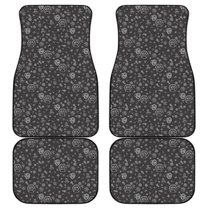 Mechanic Nuts and Bolts Pattern Print Front and Back Car Floor Mats