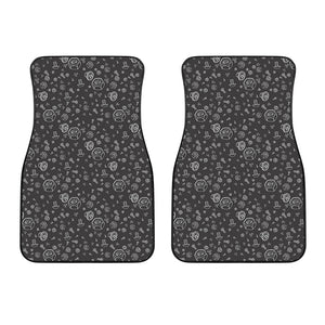 Mechanic Nuts and Bolts Pattern Print Front Car Floor Mats