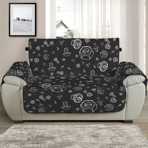 Mechanic Nuts and Bolts Pattern Print Half Sofa Protector