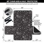 Mechanic Nuts and Bolts Pattern Print Half Sofa Protector