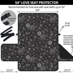 Mechanic Nuts and Bolts Pattern Print Loveseat Protector