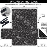 Mechanic Nuts and Bolts Pattern Print Loveseat Protector