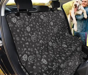 Mechanic Nuts and Bolts Pattern Print Pet Car Back Seat Cover