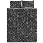 Mechanic Nuts and Bolts Pattern Print Quilt Bed Set