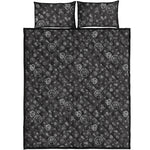 Mechanic Nuts and Bolts Pattern Print Quilt Bed Set