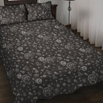 Mechanic Nuts and Bolts Pattern Print Quilt Bed Set