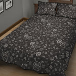 Mechanic Nuts and Bolts Pattern Print Quilt Bed Set