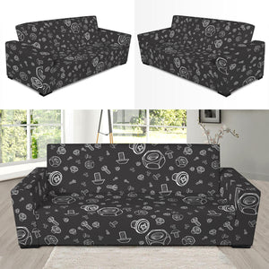 Mechanic Nuts and Bolts Pattern Print Sofa Slipcover