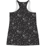 Mechanic Nuts and Bolts Pattern Print Women's Racerback Tank Top