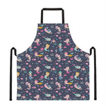 Mermaid Cartoon Pattern Print Apron