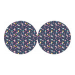 Mermaid Cartoon Pattern Print Car Coasters