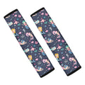 Mermaid Cartoon Pattern Print Car Seat Belt Covers