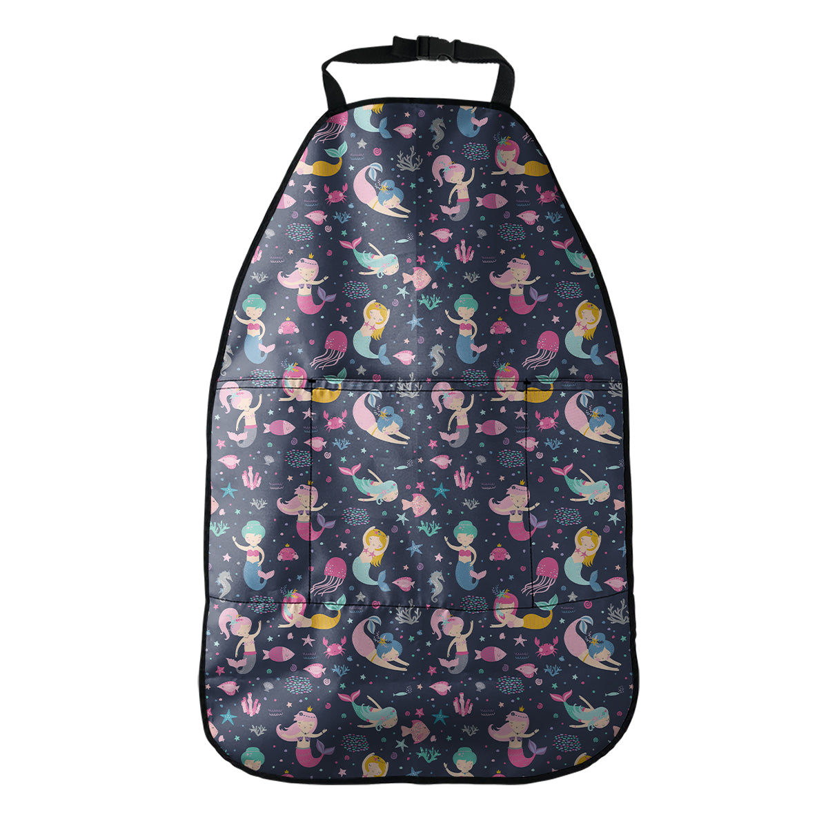 Mermaid Cartoon Pattern Print Car Seat Organizers
