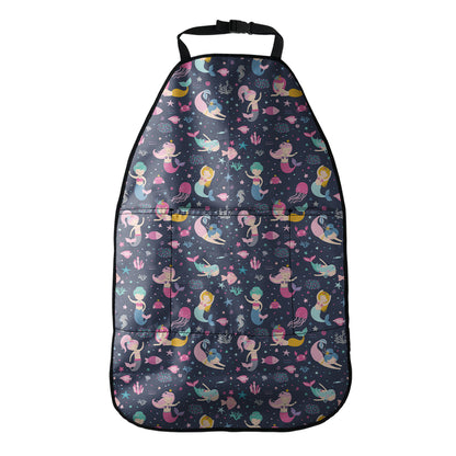 Mermaid Cartoon Pattern Print Car Seat Organizers
