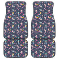 Mermaid Cartoon Pattern Print Front and Back Car Floor Mats