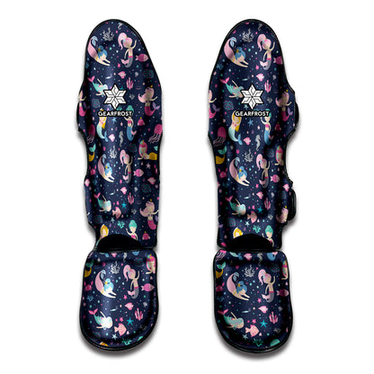 Mermaid Cartoon Pattern Print Muay Thai Shin Guard
