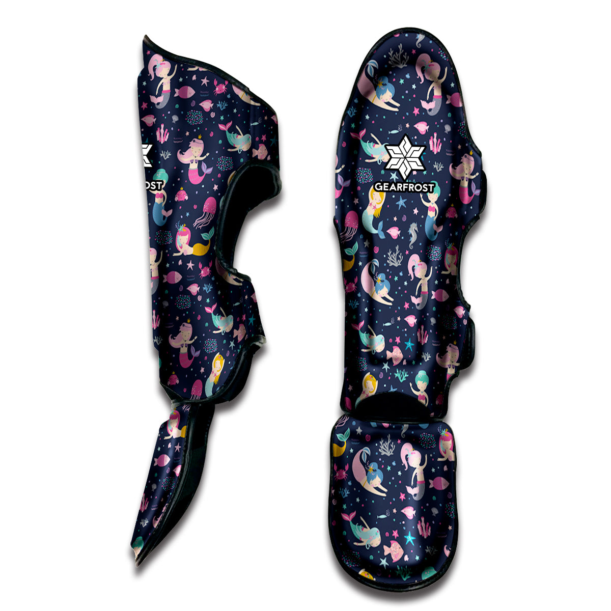 Mermaid Cartoon Pattern Print Muay Thai Shin Guard