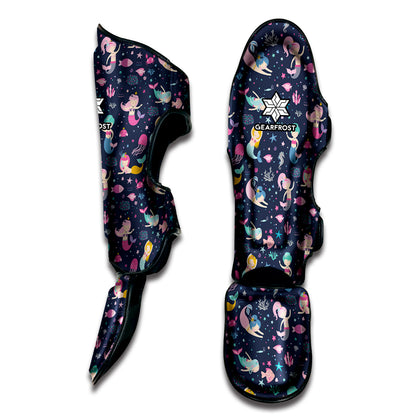 Mermaid Cartoon Pattern Print Muay Thai Shin Guard