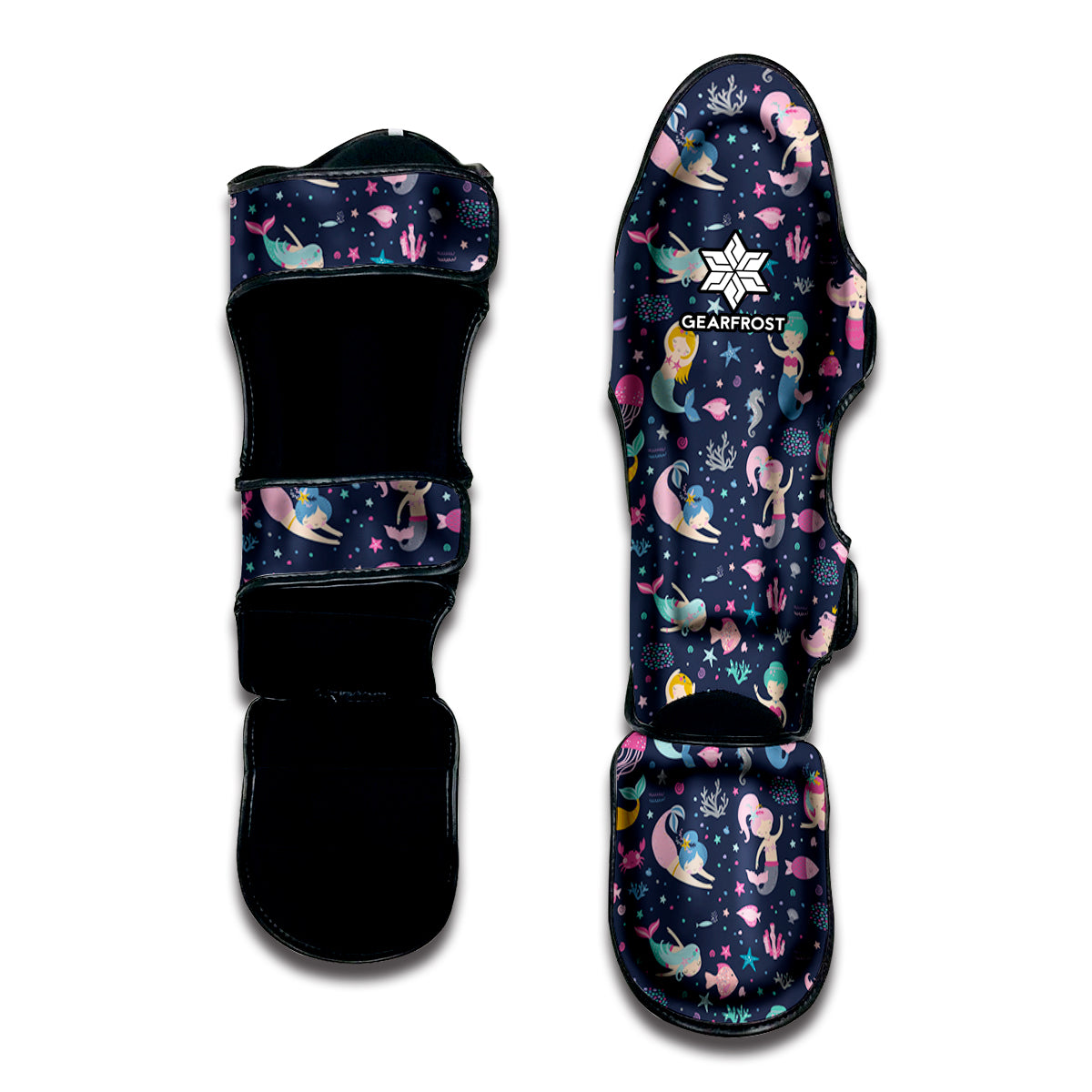 Mermaid Cartoon Pattern Print Muay Thai Shin Guard